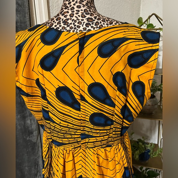 Let’s take a trip in this handmade African print floor length dress. - Picture 4 of 5